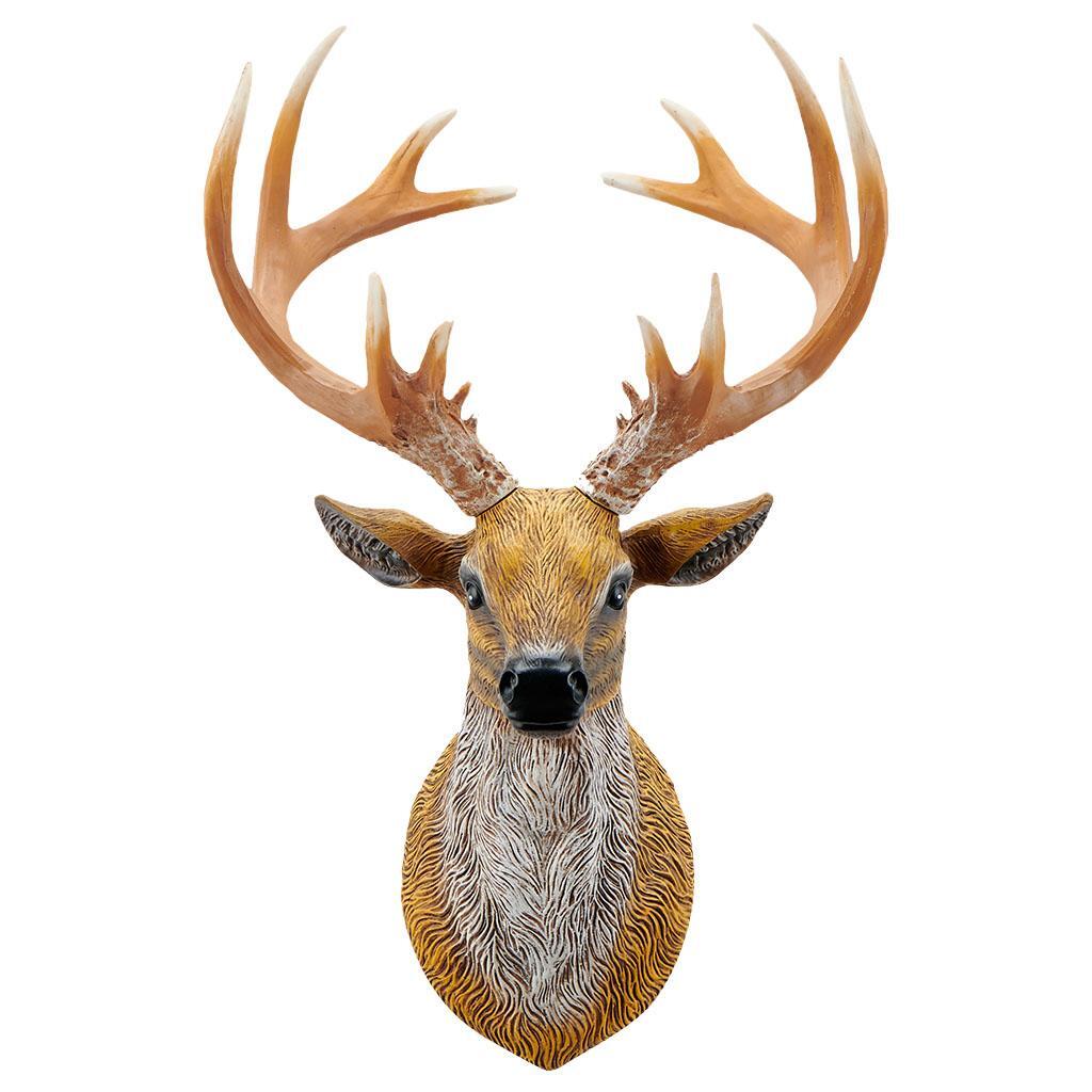 

3D статуя головы оленя, настенная статуя животного из смолы для декора галереи