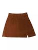 Petite High Waist Corduroy Bodycon Midi Skirt – Women's Autumn/Winter A-line Slit Skirt