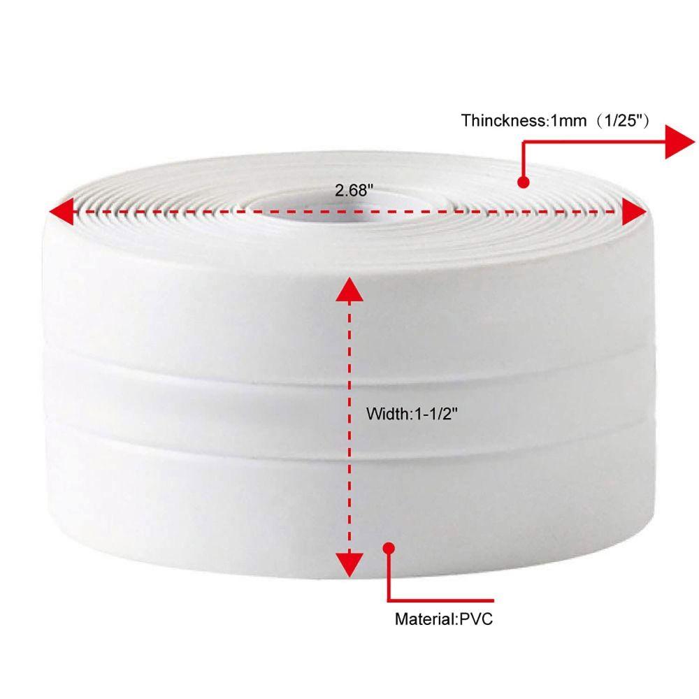 Self Adhesive Caulk Tape Mildew-proof Sealing Tape Professional Shower Tile Sealer  Household
