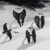 European and American dark angel wing rings punk style vintage feather articulated rings four-piece set for women