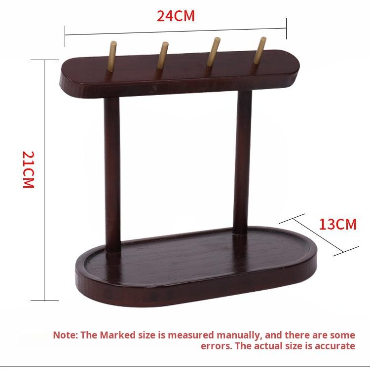 1pcs Wooden Storage Rack Key Holder Solid Wood Tabletop Decorative Storage Can Hold Jewelry Creative Decorative Items