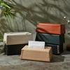 Leather Tissue Box Luxury Tissue Boxes Aesthetic Napkin Storage Case Elegant Rectangular Napkin Organizer Cases Table Decoration