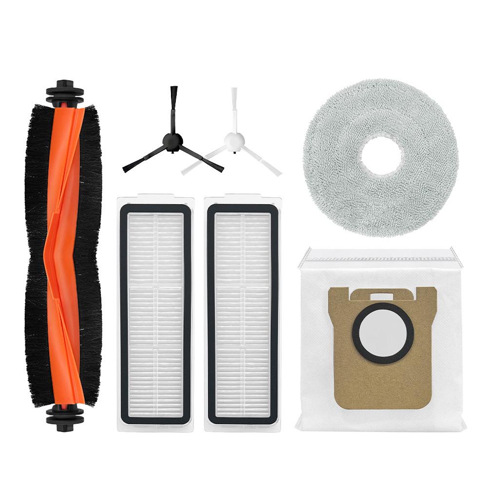 Xiaomi Robot Vacuum Mop X20+ Essential Accessories: Main Brush, Roller Brush, Side Brush, Filter, Mop Cloth, Dust Bag.