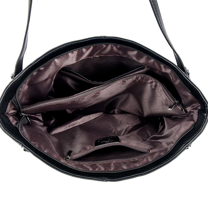 Niche Commuter Tote Bag Women's Premium Soft Leather Large Capacity Handbag Shoulder Bag
