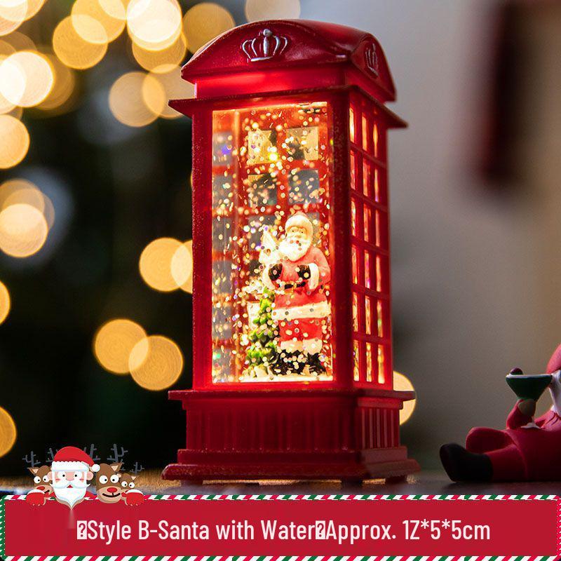 Vintage Light-Up Santa Claus Train Christmas Ornaments for Toddlers