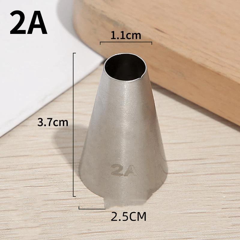 Food Grade Stainless Steel Piping Tip Large Pastry Nozzles Icing Piping Tips Cream Rose Cake Decorating Cupcak KitchenBakingTool