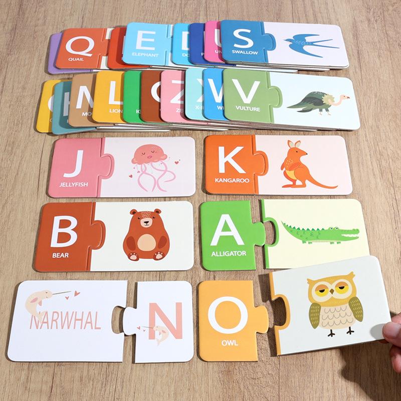 Children'S Early Education Enlightenment Number And Letter Matching Puzzle, Baby Puzzle Early Education Cognition Card Paper Toy