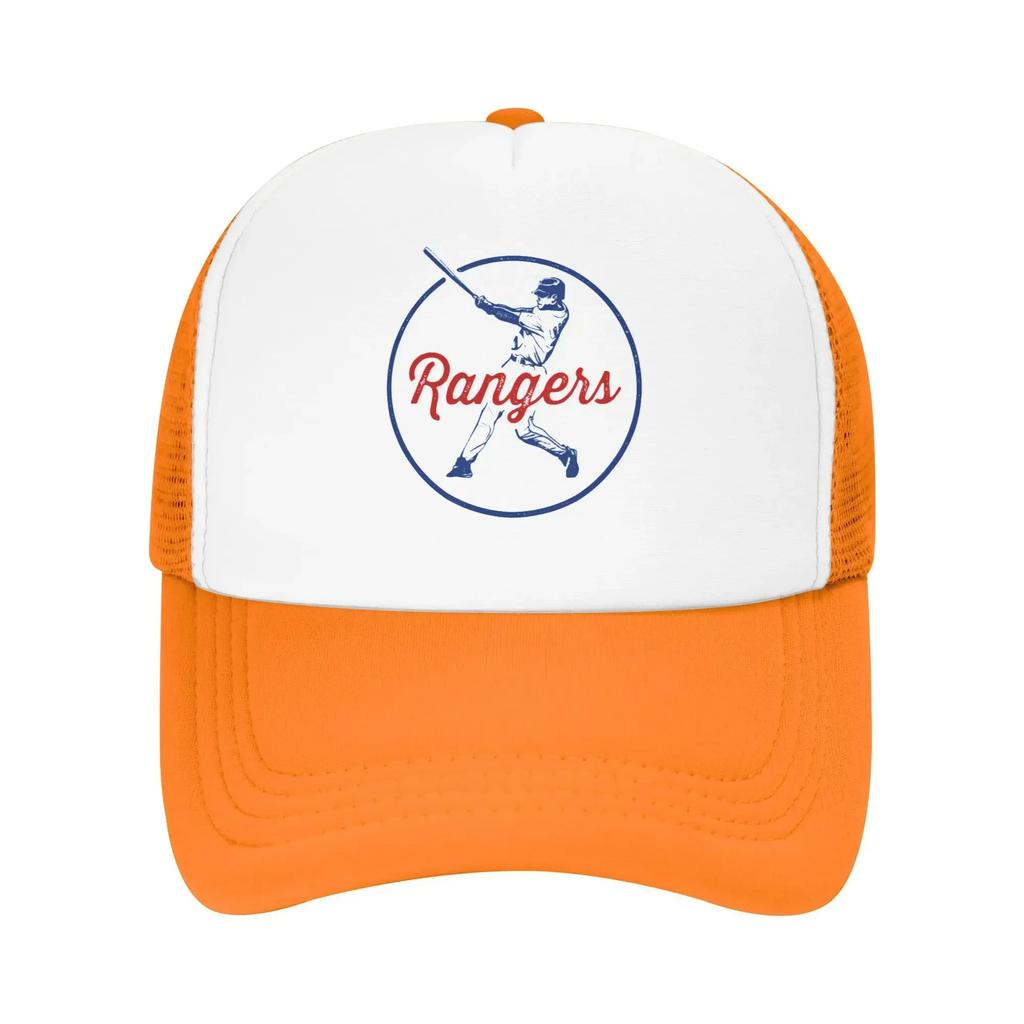 Vintage Rangers Hrající na Texas State Pool Party Síťované Baseballové Čepice Pánské Unisex Dámské Plážové Ochranné Čepice Hip Hop Trucker Čepice