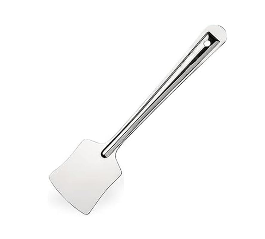 TreegoArt Stainless Steel Solid Stainless Steel-Dosa Turner And Round Spoon For Home And Kitchen Purpuse - Pack Of 2