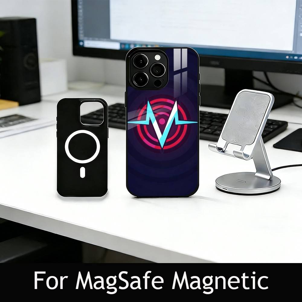 H-Hazbin V-Vox Handyhülle Für iPhone17,16,15,14,13,12,11 Plus,Pro Magnetisch mit Magsafe Kabellose Ladefunktion