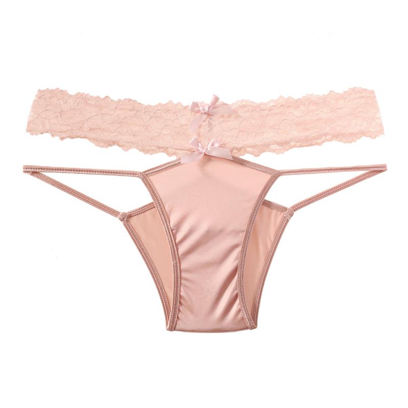 CINOON Damen Sexy Dessous G-String Höschen Femal Solid Lace Taille Unterwäsche Low-Waist Bow Underpant Comfort Intim