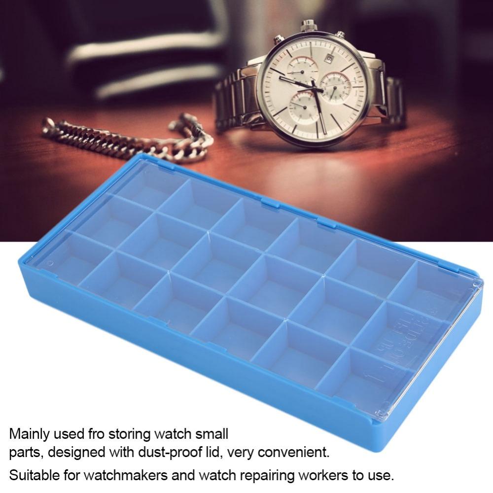 

8 Grid Watch Parts Organizer Plastic Material Watch Tools Storage Box Watchmaker Repairing 18 grids