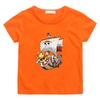 One Piece Pirate Ship Cartoon Print T-Shirt 2026 Summer New Popular Anime Printed American Casual Children Short Sleeved High Quality Cotton Boy Top