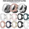 Silicone Strap+Case For Samsung Galaxy Watch Ultra 47 Sport Watchband Bracelet for Galaxy Watch Ultra Tempered Glass Cover Band
