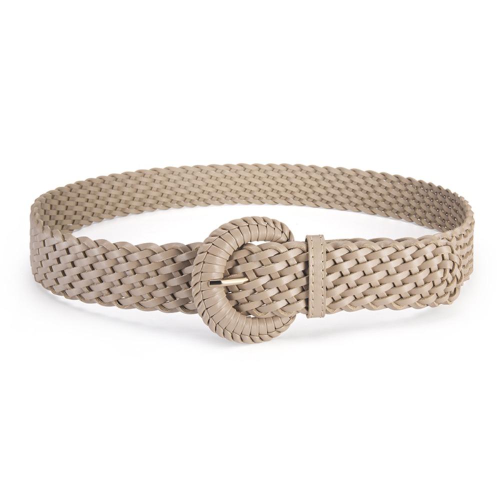 Round Weave Belt Hollow Out Bohemian Style Waistband Punk Retro Belt  Women хаки фото