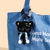 1PC Black Cat Bag Pendant Accessories Doll Pendant Cute Bag Keychain Key Ring Gifts Plush Phone Charms with Stripe Scarf