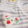 2026 Spring Arrival: Girls' Cartoon Stripe Long Sleeve T-shirt for Small & Medium Kids