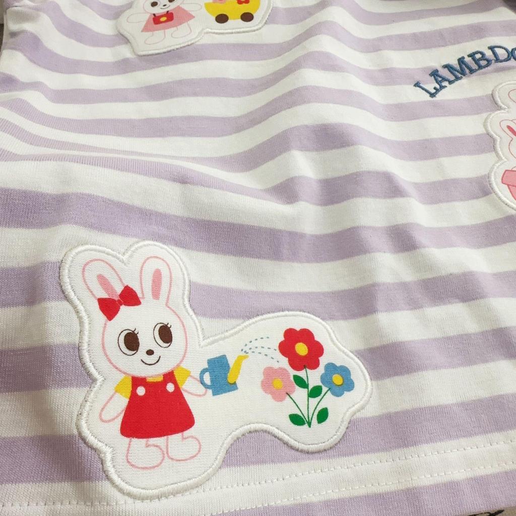 2026 Spring Arrival: Girls' Cartoon Stripe Long Sleeve T-shirt for Small & Medium Kids