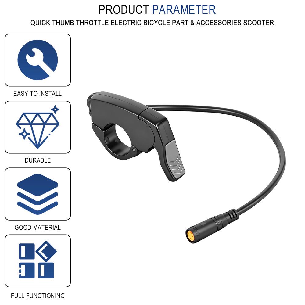 Universal 36V 48V 60V 72V Finger Throttle For Electric Bicycle Scooter Accelerator Female Plug Thumb Throttle Quick Disassembly Throttles 2