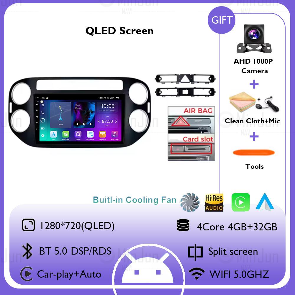 

Android 14 автомобильное радио для Volkswagen VW Tiguan Back 2006 - 2016 Golf Plus беспроводной Carplay авто DSP стерео мультимедийный плеер