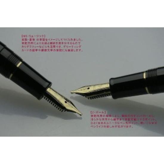 Sailor Profit Casual Fountain Pen Gold Trim Black Zoom (Z) Nib 11-0570-720 with Converter