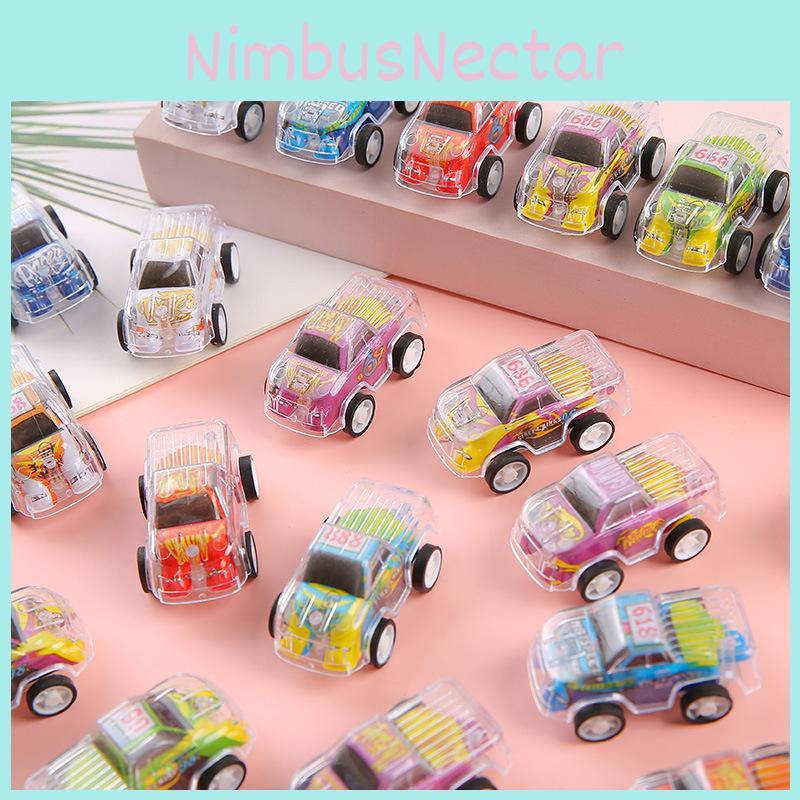 Simulation Mini Inertial Transparent Double Layer Graffiti Car Children Toy For Kids Development And Parentchild Play