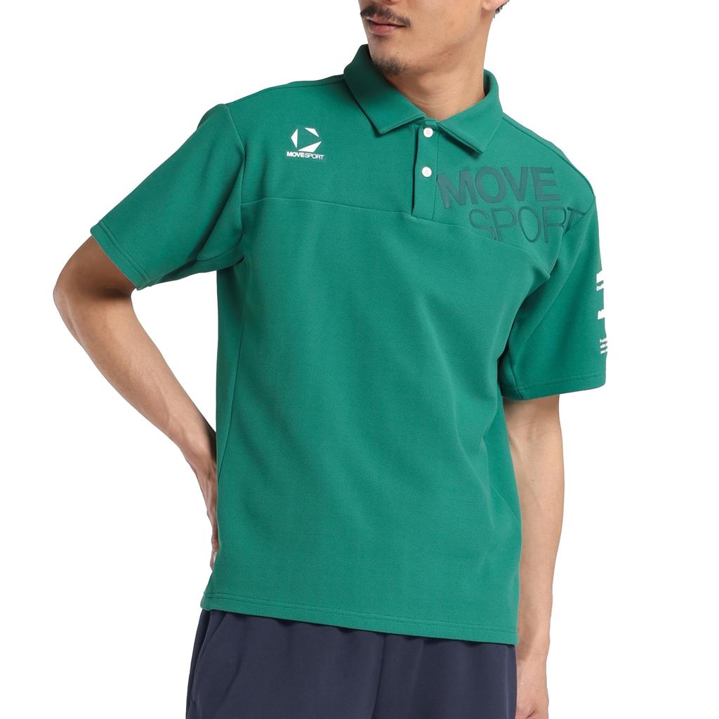 Move Sports Descente Short Sleeve Sunscreen Polo Shirt with Cooling Function and UV Protection for Running and Training Men's (GR00(ST5SHS03M))