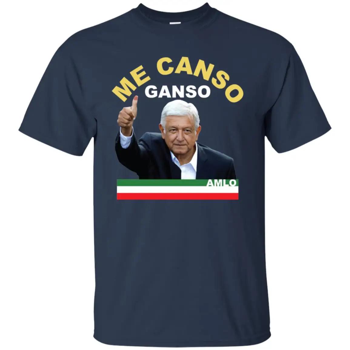 Футболка Me Canso Ganso, AMLO, Esperanto Mexicano. Новая повседневная мужская футболка с коротким рукавом и круглым вырезом из 100% хлопка - Мужская летняя ... S разноцветный