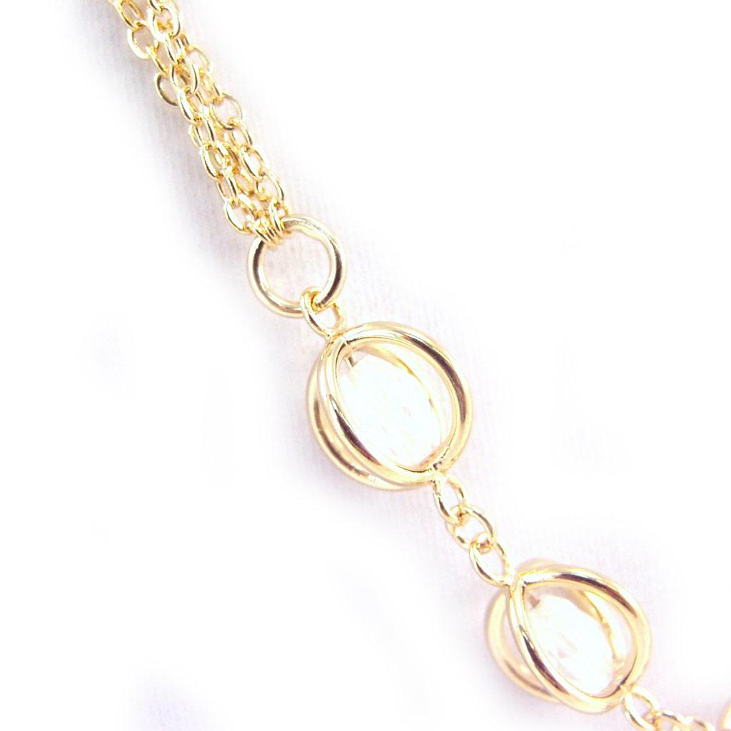 Les Trésors De Lily [G5640] - Gold-plated Necklace 'Alchemy' White Gold - 5 Mm