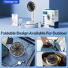 Desktop Remote Control Aluminum Alloy Folding Fan Portable Silent Vertical Strong Wind Power Long Endurance 7200mAh Outdoor Fan