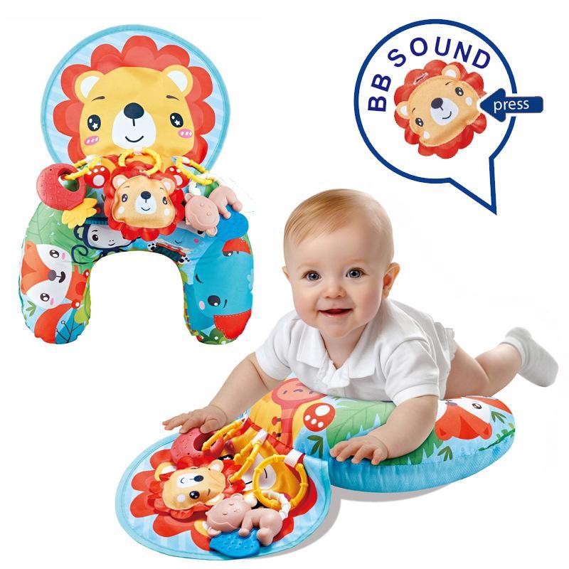 1 Stück Neugeborenen Kopf-Hoch-Trainingskissen Babykissen Bauchlage Spielzeug Schwarz und Weiß Liegekissen Hoher Kontrast Sensorisches Spielzeug