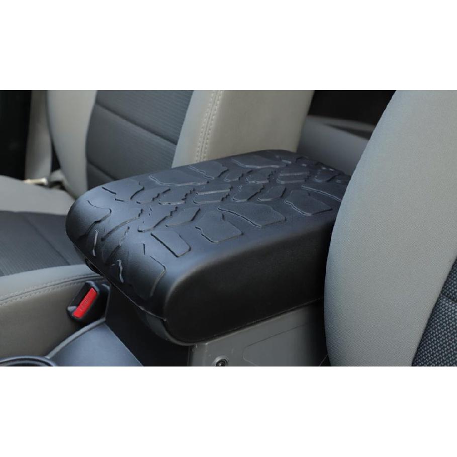 Center Console Armrest Box Pad Cover Protector for Jeep Wrangler JK 2007 2008 2009 2010 Rubber Black Car Interior