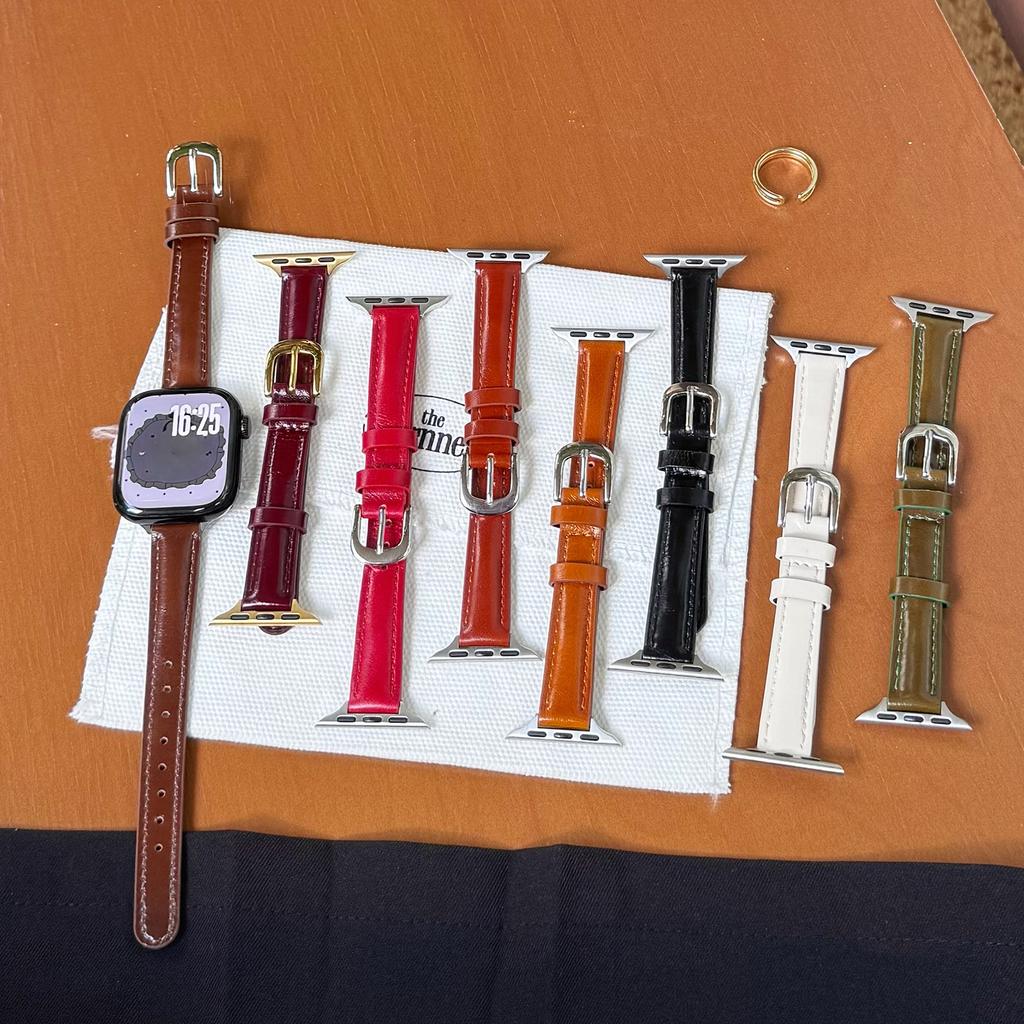 Hochwertiges geöltes Lederarmband für Apple Watch 49 46 45 44 42 41 40mm Mädchen Geschenk für IWatch Vollständige Serienmodelle S11 S10 S9 S8 S7