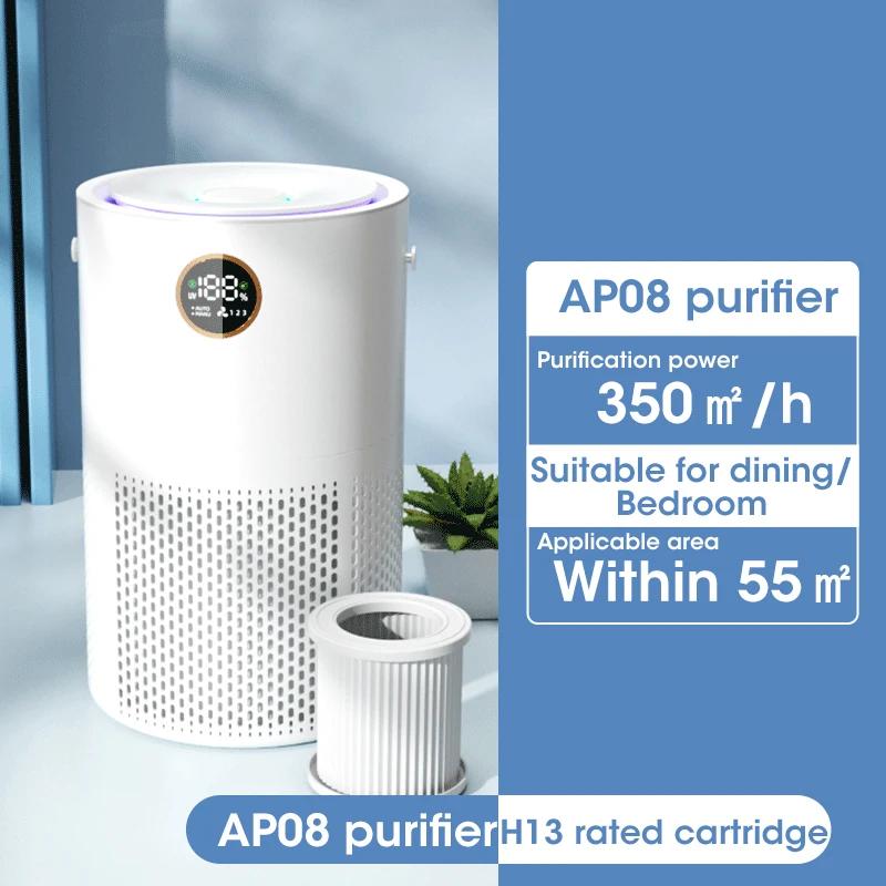 

10000 мАч Домашний очиститель воздуха HEPA Фильтр PM 2.5 H13 HEPA Удаляет перезаряжаемый кухонный, спальный, дымовой, запах очиститель воздуха Аромадиффузор