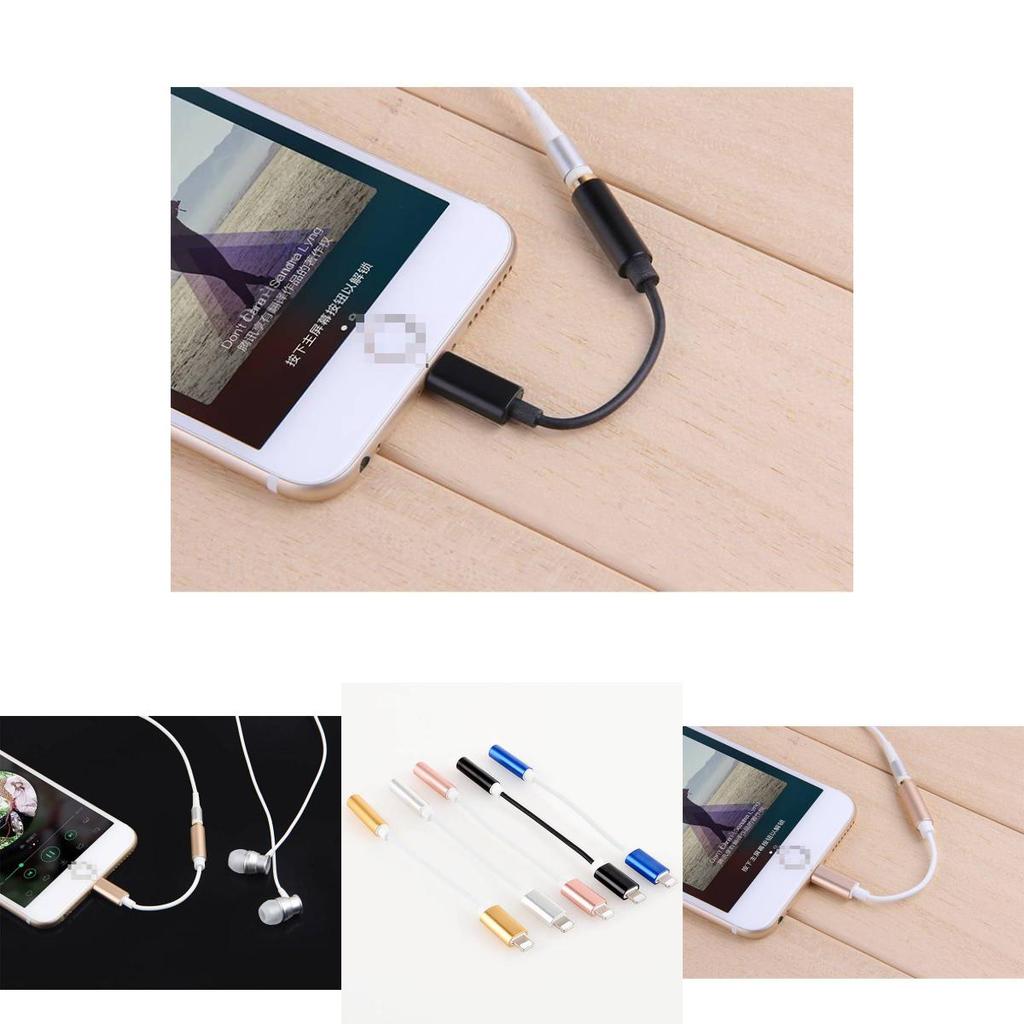 Apple Iphone7 Lightning Audio Adapter With Gold Silver Rose Gold Black Finish For All Systems