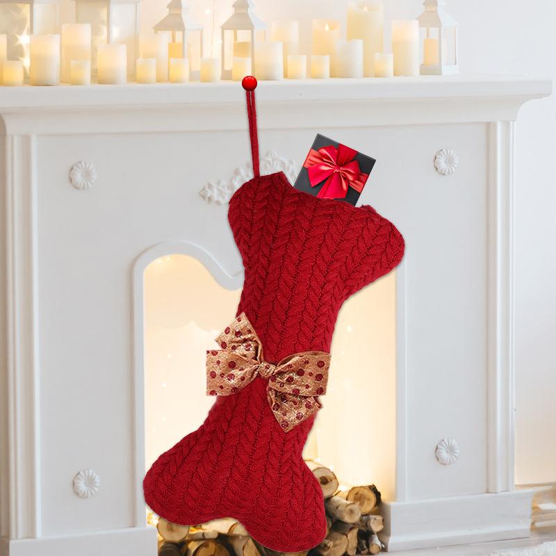 New Arrivals Gift Bags Christmas Large Gift Bags Festive Vibes Knitted Wool Hanging Decorations