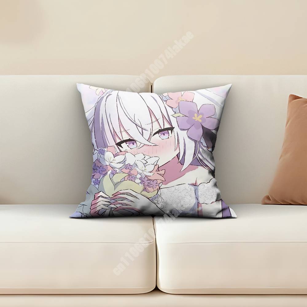 Blue Archive Shirasu Azusa Sofa Couch Pillow Cover Cushion Case Home Bedroom Decoration