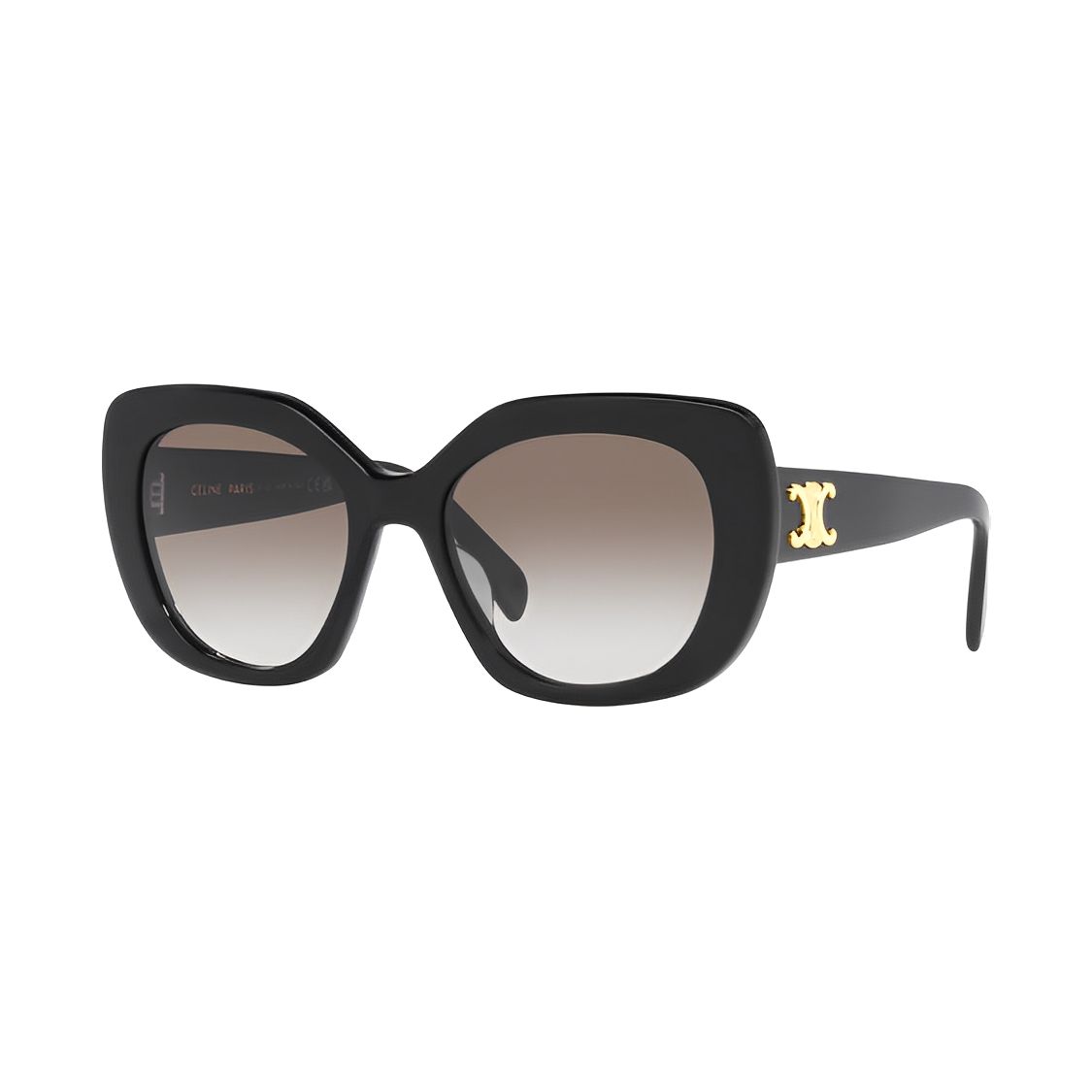 

Celine Side Letter Logo Solid Color Frame Irregular Sunglasses Women sunglasses Black CL40226U Brown Eyeglass Pouch