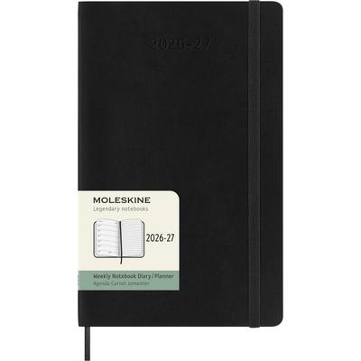 Moleskine 18-Month Weekly Diary Planner 2026-2027, Large Size (13x21 Cm) Soft Cover, Weekly Notebook Journal, Black, DSB18WN3Y27