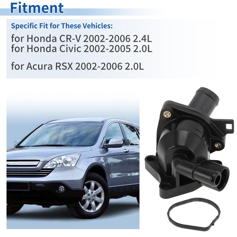 X Autohaux Engine Coolant Thermostat Housing Assembly for Honda CR-V for Acura RSX 02-06