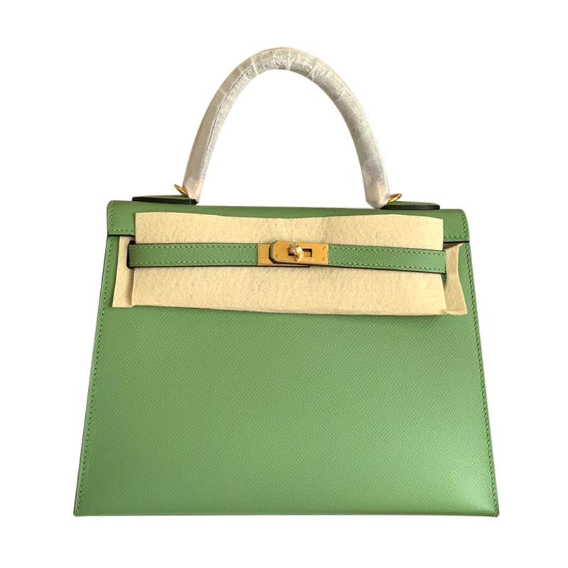 Halbhandgefertigt Leder KL Tasche zweite Generation Palmenmuster tragbar Schulter Umhängetasche Damen Pendeln 25cm leichter Luxus