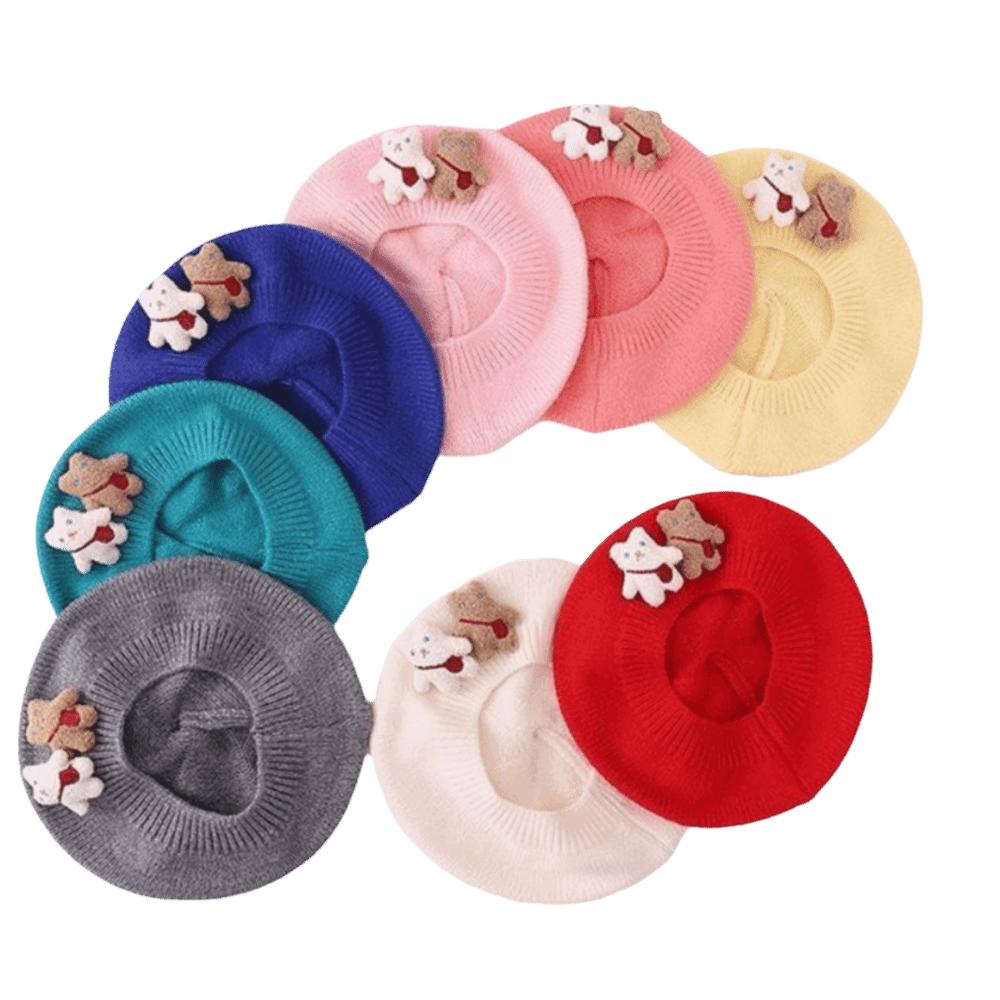 Cartoon Kids Beret Soft Boys Hat Cute Baby Hat Autumn Winter