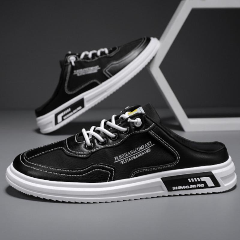 Modne męskie modne kapcie płaskie obuwie codzienne dla mężczyzn mokasyny wysokiej jakości męskie kapcie wsuwane męskie trampki wygodne kapcie Baotou