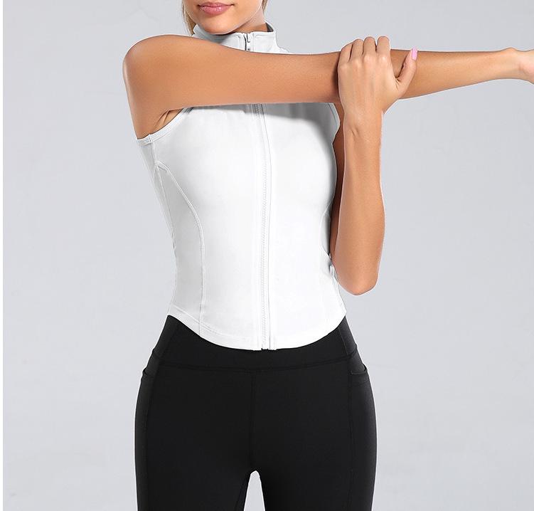 Damen Stehkragen Ärmellose Sportjacke, Schnelltrocknendes Yoga-Westchen für Herbst/Winter Laufen & Training (2026)