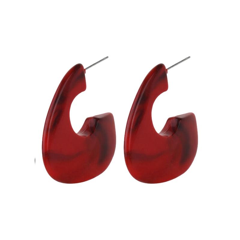 Trendy Vintage Burgundy Acrylic Drop Earrings For Women Wholesale Autumn Winter Ear Accessories