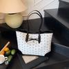 2025 Large Capacity Simple Summer Foreign Style Bow New Casual Shoulder Shopping Bag Class Commuter Tote Bag