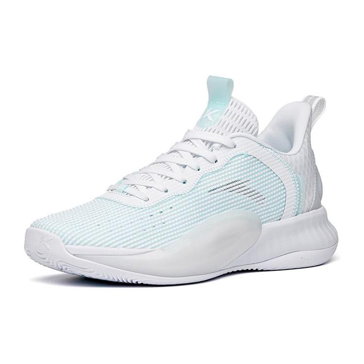 New Anta Light Cavalry 6 Cushioned Slip Resistant Low Top Performance Basketball Shoes Men's White Blue 112121605-4