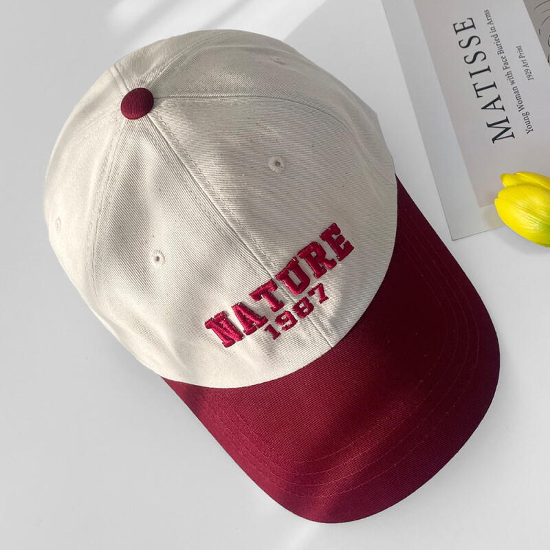 Limieu Ball Cap Two-Tone Four Seasons Women s Vacation Look Lettering black