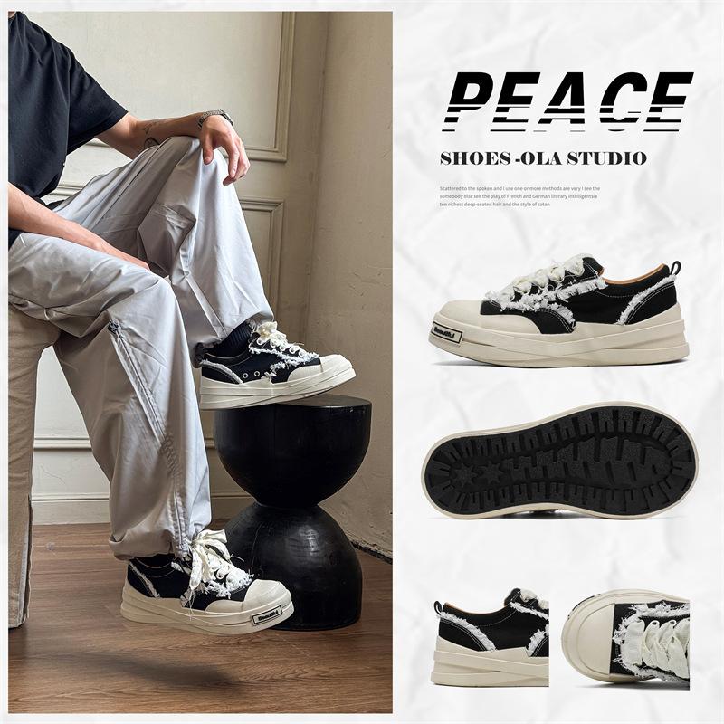 Spring and Summer New Sub-trendy Shoes Board Shoes Bread Shoes Student Retro Platform Shoes