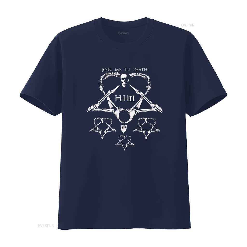 Sein Herzagramm schließe dich mir im Tod an schweres schwarzes T-Shirt kurzärmliges Hemd vintage gewaschen Grafik lässig stilvoll dehnbar Unisex